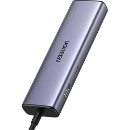 UGREEN Revodok 1061 USB C Hub Ethernet, PD100W, 3*USB A 3.0 Docking Station kompatibel mit iPhone 17/16, MacBook Pro M4, Mac mini M4, iPad, Surface, Galaxy S24, Steam Deck usw.