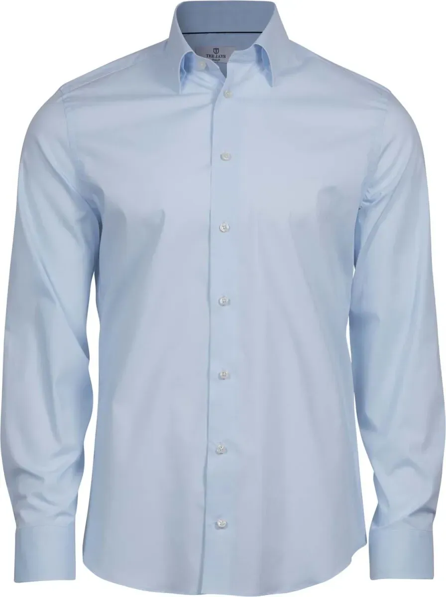 Tee Jays Herren Luxus Stretch Hemd langarm 4024 light blue XXL