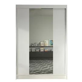 Mirjan24 Schiebetürenschrank Lino II 2-türig 120 x 200 x 60 cm Beige/Weiß