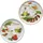 Mambocat 2er Set Pizzateller Napoli Pizzafoods grün & rot 31cm Ø 04019#ZP2 + 04019#ZP1