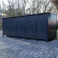 SRM Design 5 Mülltonnenboxen Modell No.3 Anthrazit komplett RAL7016