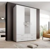 Stella Trading Drehtürenschrank Spazio 137,8 x 198,6 x 48 cm Weiß