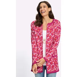 Inspirationen Jacquardstrickjacke Fuchsia-Koralle 36