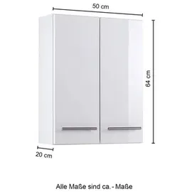 Held MÖBEL Hängeschrank »Parma«, BxHxT: 50 x 64 x 20 cm - grau