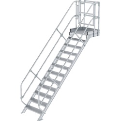 Munk, Gerüst, Treppen-Modul Aluminium geriffelt 12 Stufen