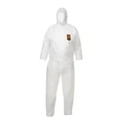KLEENGUARD® A20 atmungsaktiver Schutzanzug mit Kapuze, weiß 95160 , 1 Karton = 25 Stück, Größe M (46 - 50)
