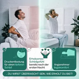 knerst Matratzentopper 5 cm Höhe 90 x 200 cm weiß