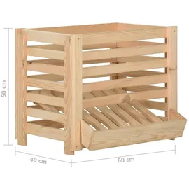 vidaXL Aufbewahrungsbox Kartoffelkiste 50 x 50 x 80 cm 1-tlg. braun
