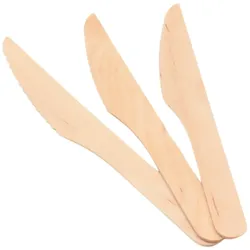 2000x Holz-Messer 16 cm braun