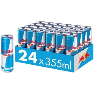 Red Bull Energy Drink Sugarfree - Getränke ohne Zucker und kalorienarm, EINWEG (24 x 355 ml)