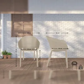 CLP Gartenstuhl Sky Pro 54 x 54 x 81 cm beige