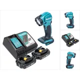 Makita DEADML 815 RA LED Akku Handleuchte 14,4 - 18 V 160 lm + 2x Akku 2,0 Ah + Ladegerät