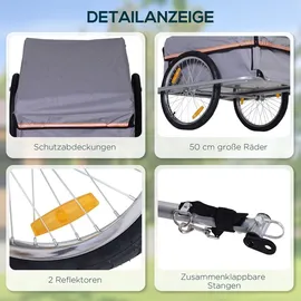 Homcom CargoTrailer grau