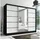 A&J MöbelLand Schiebetürenschrank AURELIA 2 200 x 0 x 0 cm Weiß/Schwarz