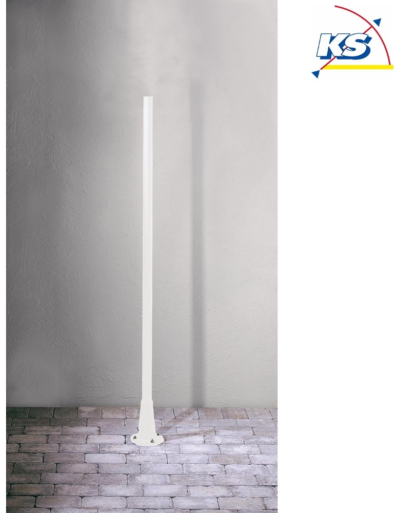PEGASUS, Pfahl für Konstsmide Leuchtenköpfe, Höhe 187cm, Weiß, Aluminium KON-576-250