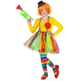 Widdmann Clown-Kostüm Kleiner Zirkusclown, Süßes Kostümset für knallbunte Clownsmädchen bunt