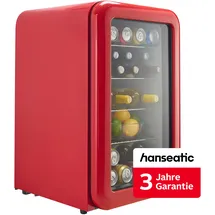 Hanseatic HBC115ERRH Getränkekühlschrank (115 l, 835 mm hoch, Rot)
