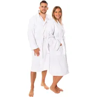 Lavea Mexico – Bademantel Damen & Herren aus 100% Baumwolle – weicher Frottee Morgenmantel mit Kapuze, Unisex Design, Ideal für Sauna & Zuhause, saugstark & pflegeleicht - M