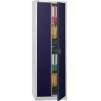 BISLEY Stahlschrank Metall 60,0 x 40,0 x 195,0 cm blau/lichtgrau 4 Fachböden abschließbar