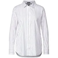 STREET ONE Damen A344191 Hemdbluse Lang, White, 38 -