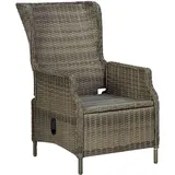 vidaXL Gartensessel 57 x 121 x 80 cm braun inkl. Auflage