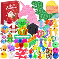 Chennyfun 58 Pcs Christmas Adventskalender 2024 für Kinder Fidget Spielzeug Set, 24 Tage Anti-stress Weihnachten Adventkalender, Überraschungen Weihnachtskalender Countdown Geschenk für Mädchen Jungen