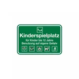 König Werbeanlagen Hinweisschild Spielplatzschild Kinderspielplatz bis 12 Jahre 400 x 600 mm