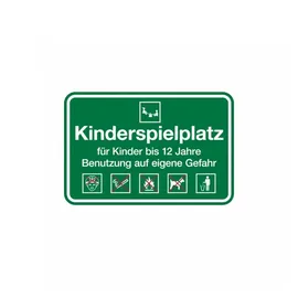 König Werbeanlagen Hinweisschild Spielplatzschild Kinderspielplatz bis 12 Jahre 400 x 600 mm