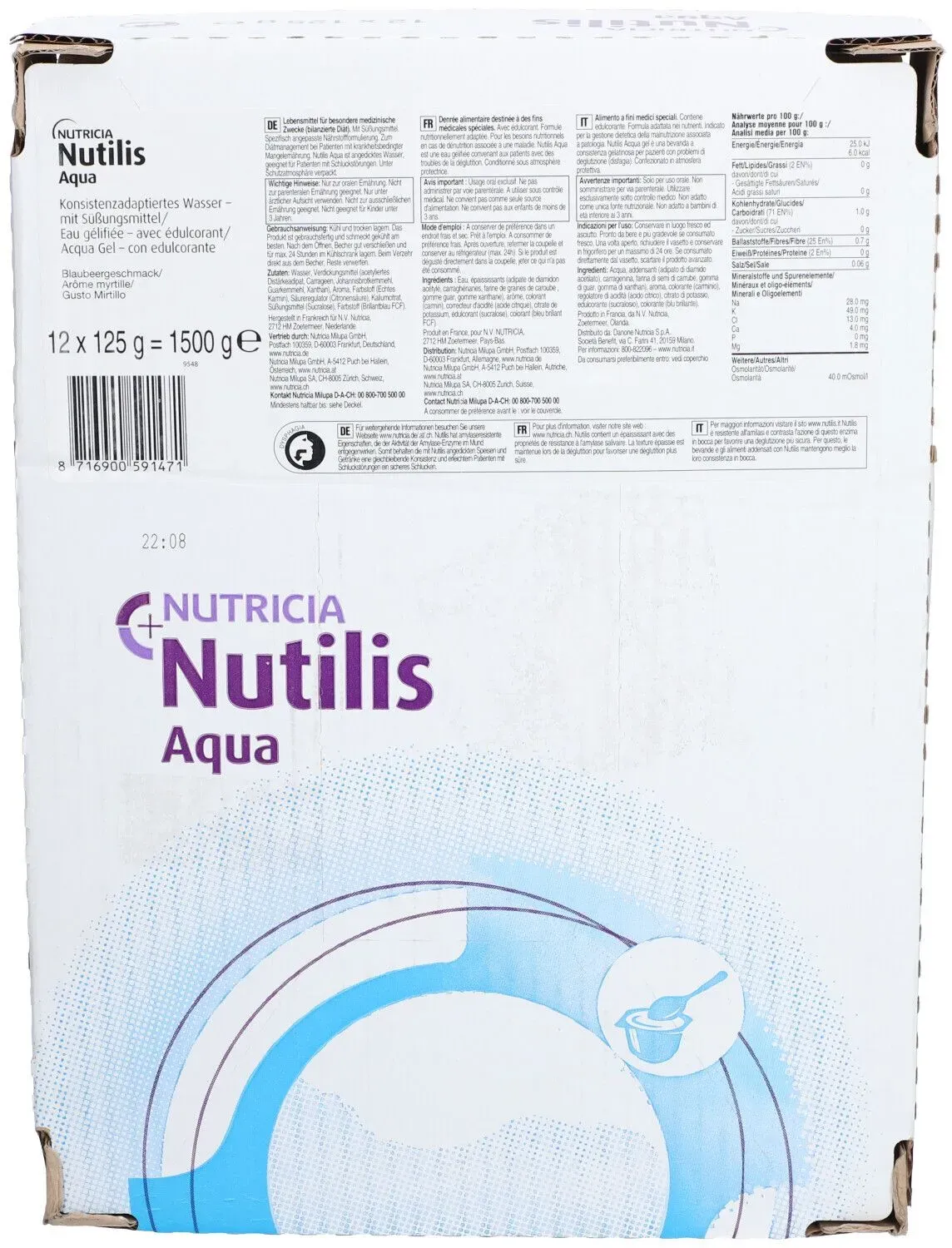 Nutilis Aqua Blaubeere