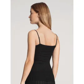 CALIDA Etude Toujours Damen, verstellbare Träger, edle Nadelstreifen-Optik, Swiss+Cotton-Gütesiegel schwarz 36-38