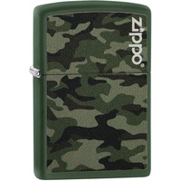 Zippo - Camo and Zippo Design – Basis Green Matte – Essence Feuerzeug Winddicht, nachfüllbar, in Einer Geschenkbox von hoher Qualität 60004363 Normal