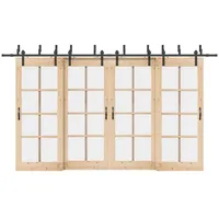 vidaXL Schiebetürbeschlag-Set 400 cm Schwarz