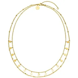 Purelei Kette Plain mit zwei Reihen Gold Damen 