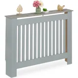 Relaxdays Heizkörperverkleidung mit Lamellen HBT 83x112x19 cm