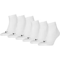 Puma Quarter Socken 12 Paar Weiß 35-38