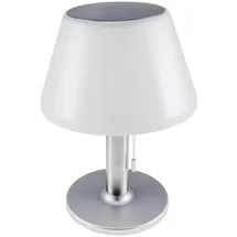 ChiliTec Solar Tischlampe mit Schalter Led Solarlampe Dimmbar IP44 Akku kabellose Tischleuchte Ein / Aus Schalter Tischbeleuchtung Innen Aussen Licht Warmweiß