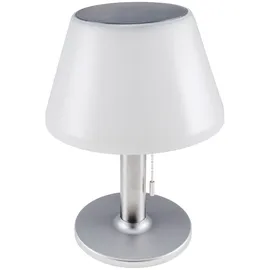 ChiliTec Solar Tischlampe mit Schalter Led Solarlampe Dimmbar IP44 Akku kabellose Tischleuchte Ein / Aus Schalter Tischbeleuchtung Innen Aussen Licht Warmweiß