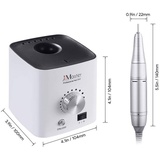 JCMASTER EU2031B-MCE4, Premium Nagelfräser Set - Fräser elektrisch Inkl 10 Aufsätze - Gelnägel & Acrylnägel - Diamant & Keramik Bits - 30000 U/Min - Fußpedal