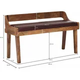 Wohnling Polsterbank Braun 108 x 43 cm