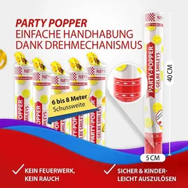 Party Factory Party Popper 40 cm 5 St. Gelb