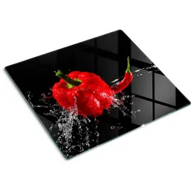 Tulup Spritzschutz Herdabdeckplatte 60 cm x 52 cm rot
