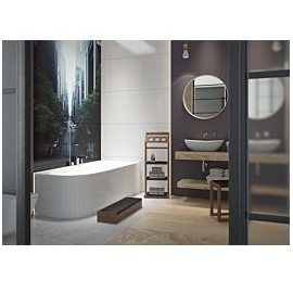 Hoesch iSENSI Eck-Badewanne 3976.010 weiß, 160x75cm, rechte Ausführung