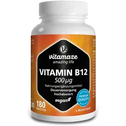 Vitamin B12 500 μg hochdosiert vegan 180 St