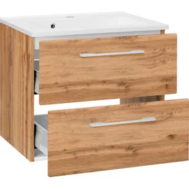 WELLTIME Waschbeckenunterschrank Soria 60 x 14 x 48 cm Eichefarben