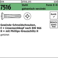 Industrial Quality Supplies DIN 7516 Form E LinsenSenkkopf-Gewindeschneidschraube VG