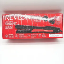 Revlon Glätteisen One-Step Air Straight Glättbürste, Warm, Schwarz, Rot