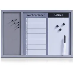 Zeller Whiteboard-Pinnwand 60,0 x 40,0 cm Kork/Whiteboard grau/weiß
