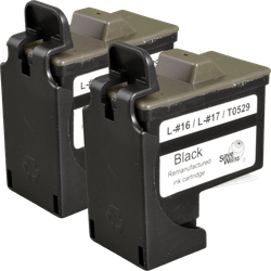 2 Ampertec Tinten ersetzt Lexmark 17  schwarz