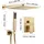 Vevor Duscharmatur Regenduschsystem gebürstetes Gold 305 mm