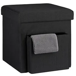 relaxdays Hocker mit Stauraum 10020369_46 schwarz